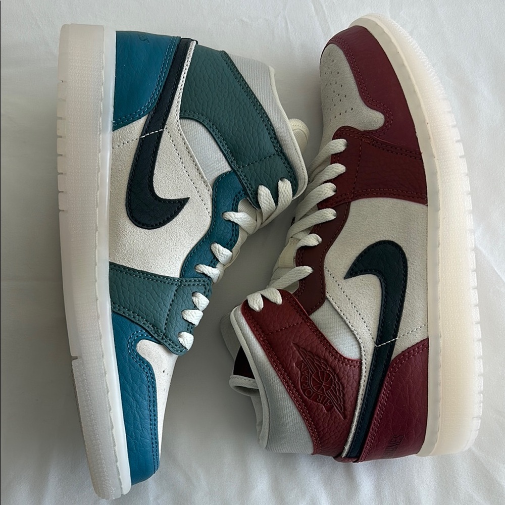 NEW Jordan 1 Mid Anti-gravity Multicolor High-Top Sneakers Women Size 7.5